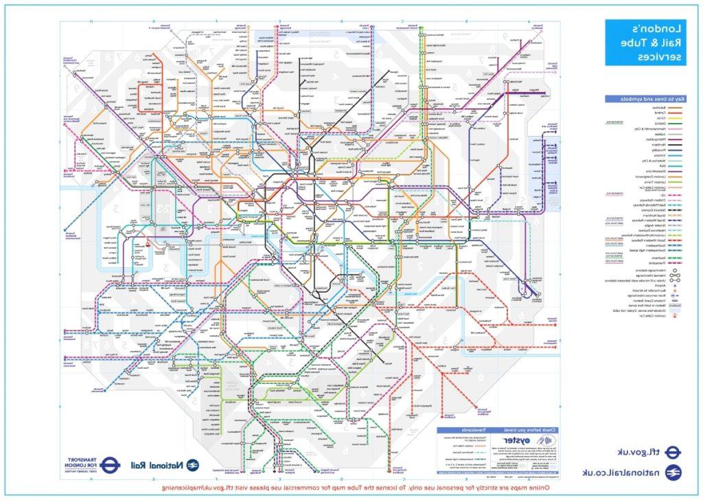 伦敦铁路和地铁地图